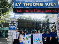 Hoạt động tuyên truyền giảm thiểu rác thải nhựa tại Trường THCS Lý Thường Kiệt