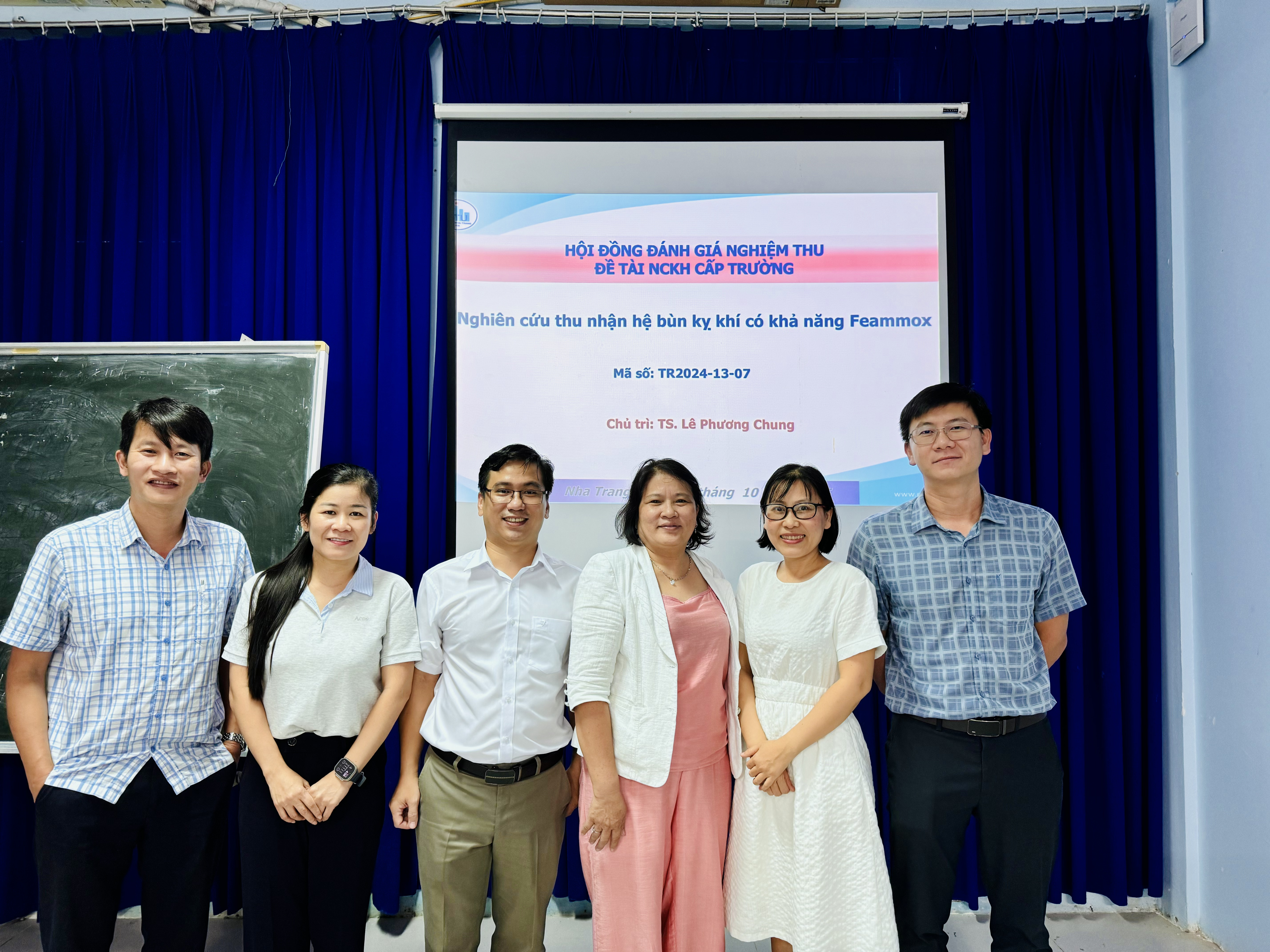 Đánh giá, nghiệm thu đề tài khoa học cấp trường mã số TR2024 – 13 – 07 “Nghiên cứu thu nhận hệ bùn kỵ khí có khả năng FEAMMOX”